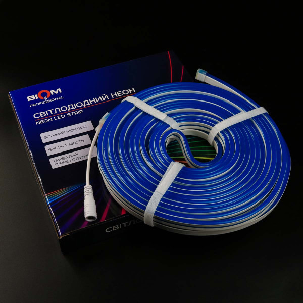 Світлодіодний NEON BIOM PROFESSIONAL BNSP-24-511-2835-120-B-1 IP65 синій, 1м