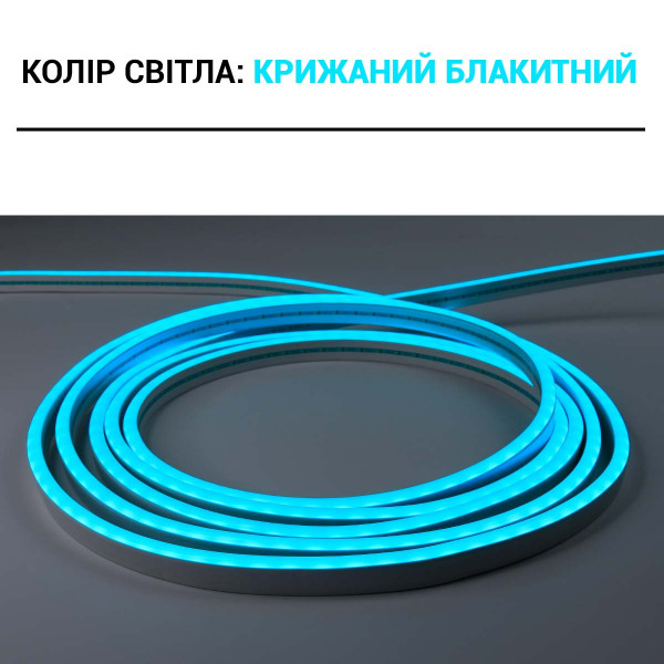 Світлодіодний NEON BIOM PROFESSIONAL BNSP-24-511-2835-120-IB-1 IP65 Ice blue, 1м