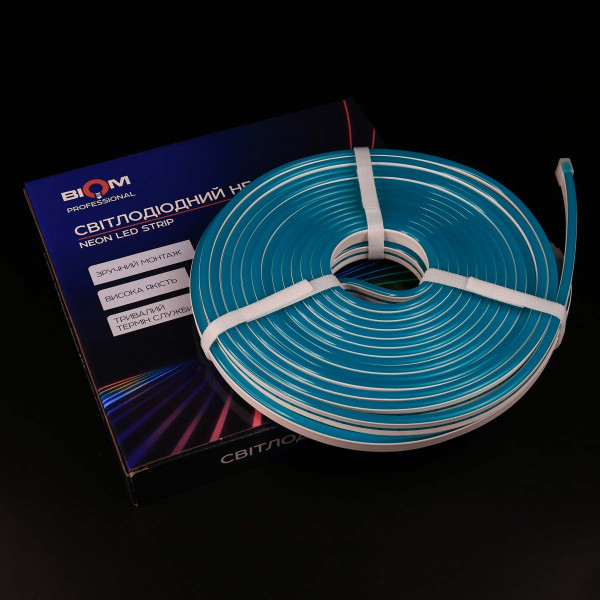 Світлодіодний NEON BIOM PROFESSIONAL BNSP-24-511-2835-120-IB-1 IP65 Ice blue, 1м