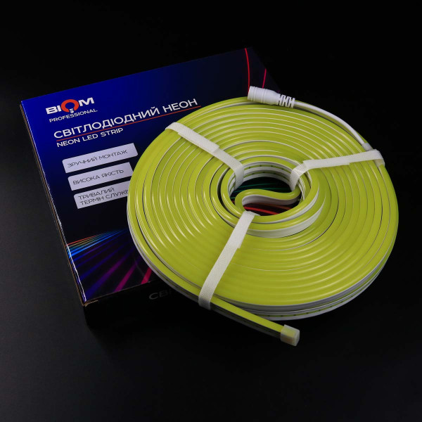 Світлодіодний NEON BIOM PROFESSIONAL BNSP-24-511-2835-120-LY-1 IP65 лимонна, 1м