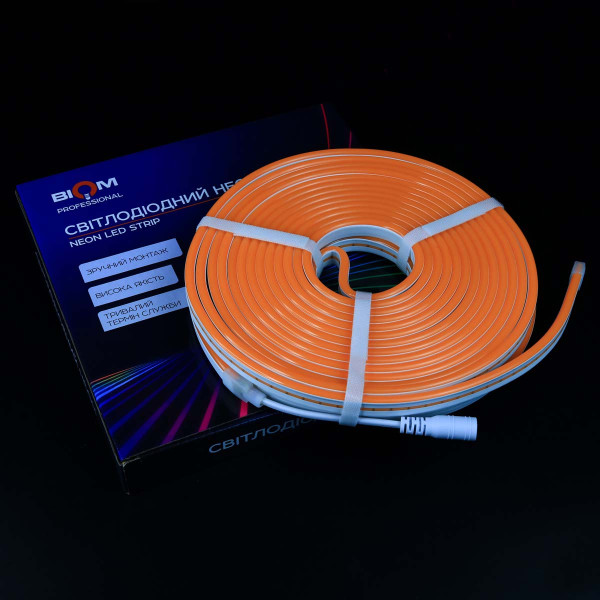 Світлодіодний NEON BIOM PROFESSIONAL BNSP-24-511-2835-120-O-1 IP65 orange, 1м