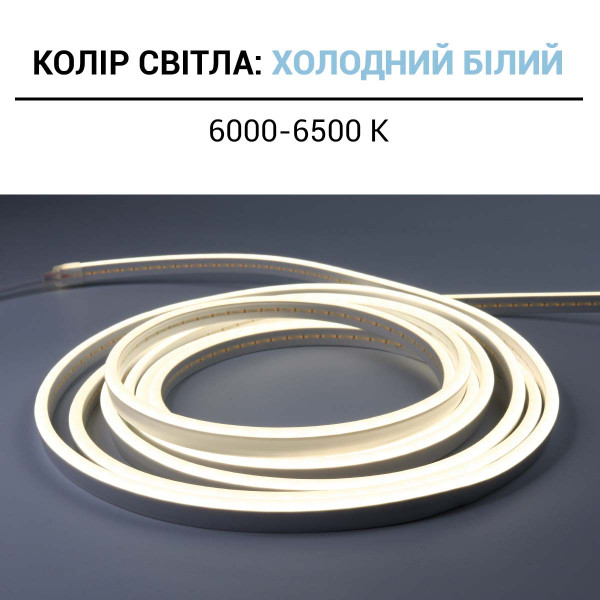 Світлодіодний NEON BIOM PROFESSIONAL BNSP-24-511-2835-120-W-1 IP65 білий, 1м