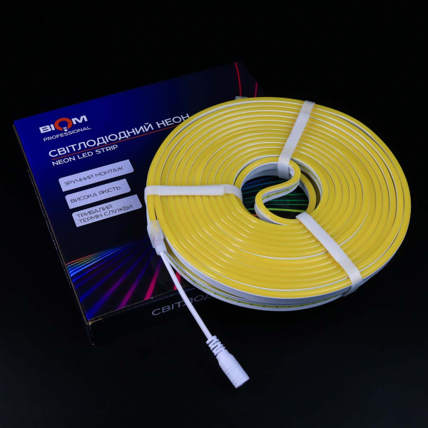 Світлодіодний NEON BIOM PROFESSIONAL BNSP-24-511-2835-120-Y-1 IP65 жовтий, 1м