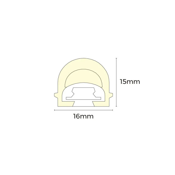 Термостійкий гнучкий неон COLORS Sauna 24V IP67 5W 165Lm 1600K 5м (ANT1615-EW) , 100028340
