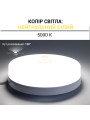Світильник світлодіодний Biom BYR 18W круглий 5000К з сенсором (BYR-04-18-5-IR) , 100023417