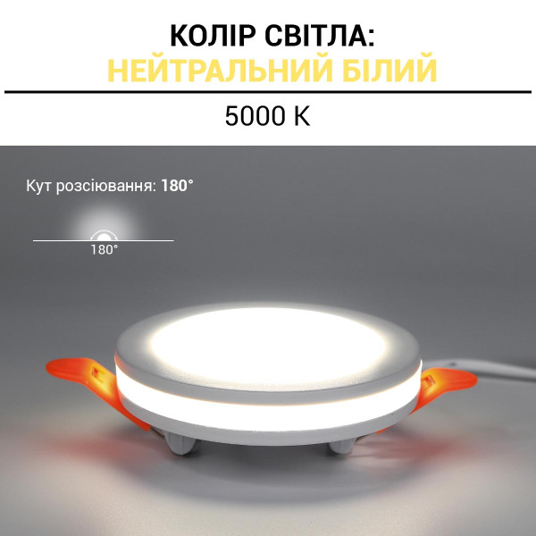 Светильник светодиодный Biom CB 230V 9W 5000К IP20 (CB-R9W-5), 100023862