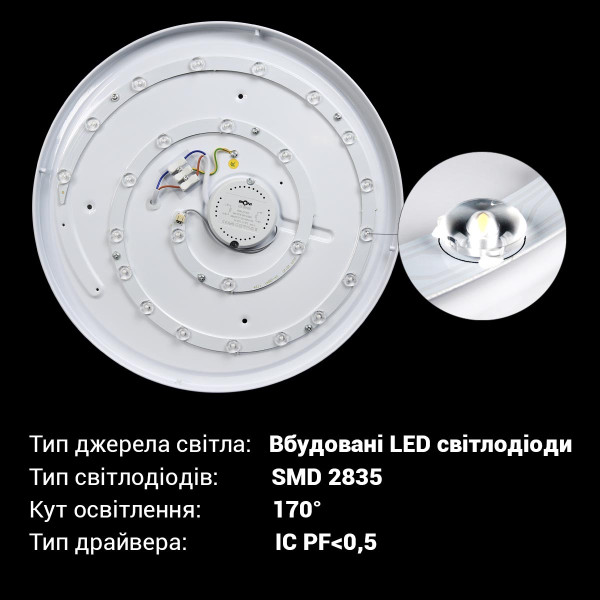Потолочный светильник Biom DL 230V 30W 5000K IP20 без д/у (DL-R107-30), 100024107