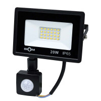 Світлодіодний прожектор BIOM S6 230V 20W 6200К IP65 Sensor (S6-SMD-20-Slim+Sens 6200K)