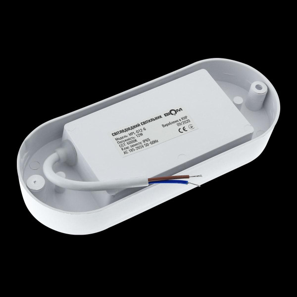Світильник світлодіодний ЖКГ Biom MPL 12W 6000К, овал (MPL-О12-6) , 100017816