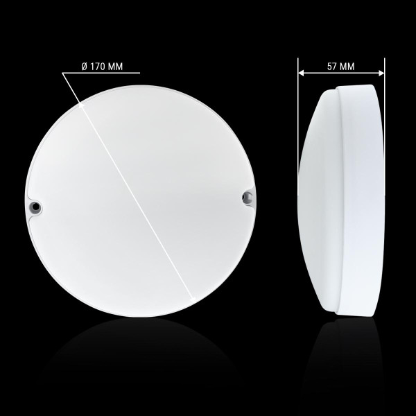 Накладной светильник Biom MPL 220V 18W 6000K 1620Lm IP65 Матовый (Frosted) (MPL-R18-6), 100017814