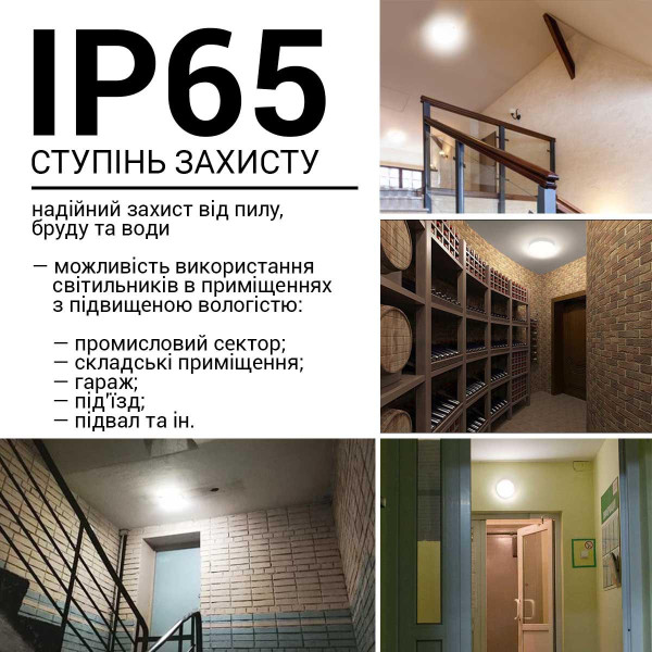 Накладной светильник Biom MPL 220V 18W 6000K 1620Lm IP65 Матовый (Frosted) (MPL-R18-6), 100017814