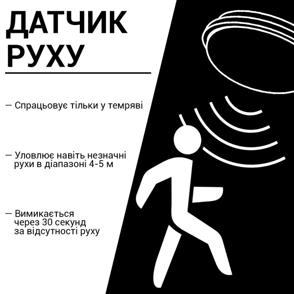 Світильник світлодіодний ЖКГ Biom SMPL 15W 6000К, коло, sensor (SMPL-R15-6) , 100017818