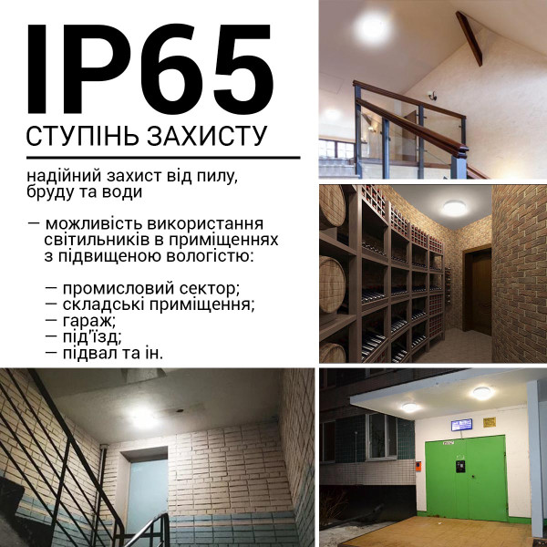 Світильник світлодіодний ЖКГ Biom SMPL 15W 6000К, коло, sensor (SMPL-R15-6) , 100017818