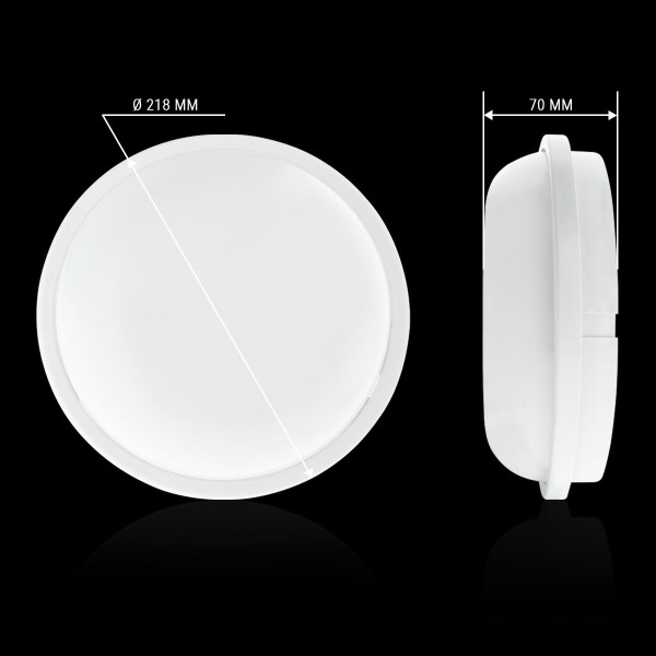 Світильник світлодіодний ЖКГ Biom SMPL 20W 6000К, коло, sensor (SMPL-R20-6) , 100017819