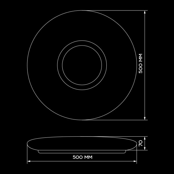 Накладной светильник Biom SMART 220V 80W 3000-6000K 6400Lm IP20 Звёздное небо (SML-R07-80/2), 100020715