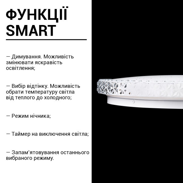 Накладной светильник Biom SMART 220V 50W 3000-6000K 4000Lm IP20 Звёздное небо (SML-R08-50/2), 100017402
