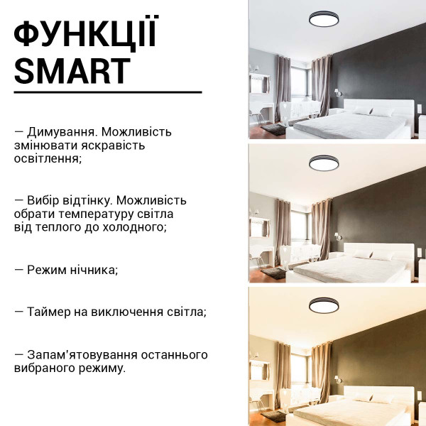 Накладной светильник Biom SMART 220V 50W 3000-6000K 3800Lm IP20 Матовый (Frosted) (SML-R41-50/2), 100022928