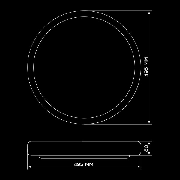 Потолочный светильник Biom SMART 230V 70W RGB+3000-6000K IP20 с д/у (SML-R45-70-RGB), 100023955