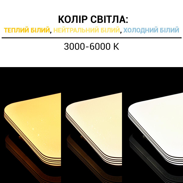 Накладной светильник Biom SMART 220V 50W 3000-6000K 4000Lm IP20 Звёздное небо (SML-S01-50/2), 100020442