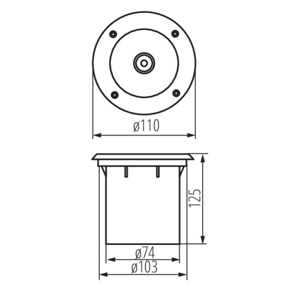 Грунтовой уличный светильник KANLUX MORO N IG-20 (18194), 100024891