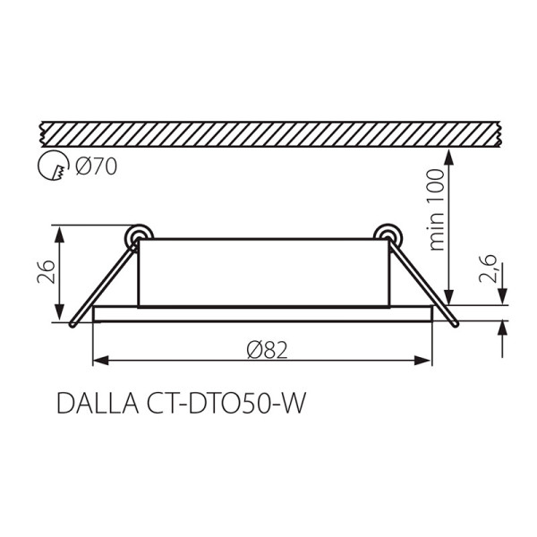 Точечный светильник KANLUX Dalla CT-DTO50-W (22430), 100012961