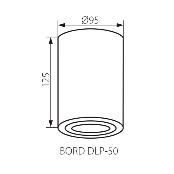 Точечный светильник KANLUX Bord DLP-50-AL (22550), 100012947
