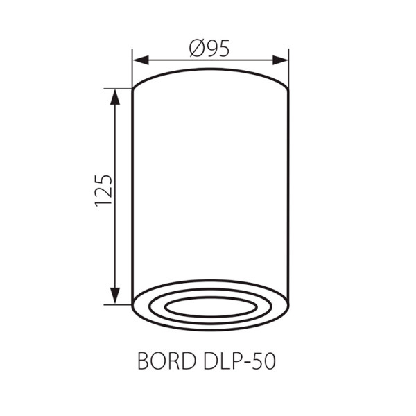 Точковий світильник KANLUX Bord DLP-50-W (22551) , 100012949