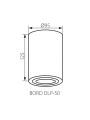 Точковий світильник KANLUX Bord DLP-50-W (22551) , 100012949