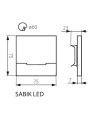 Настінний світильник KANLUX Sabik LED WW (23108) , 100013127