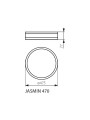 Стельовий світильник KANLUX Jasmin 470-W (23125) , 100013291