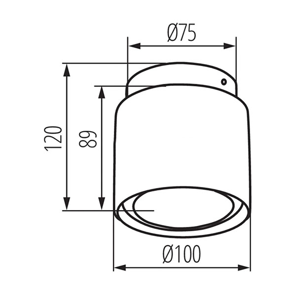 Точечный светильник KANLUX SONOR GU10 CO-W WW (24363), 100024789