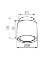 Точечный светильник KANLUX SONOR GU10 CO-W WW (24363), 100024789