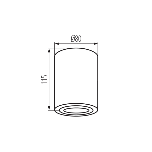 Точечный светильник KANLUX BORD XS DLP-50-B (25478), 100025010