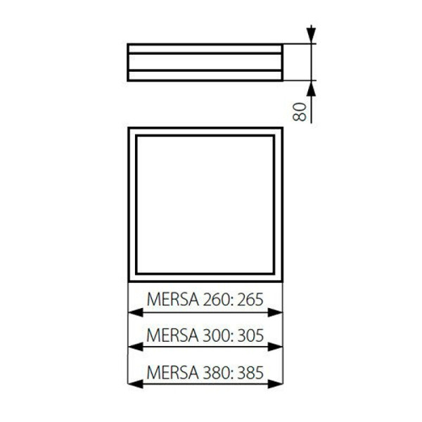 Стельовий світильник KANLUX Mersa 300-W/M (25675) , 100013338