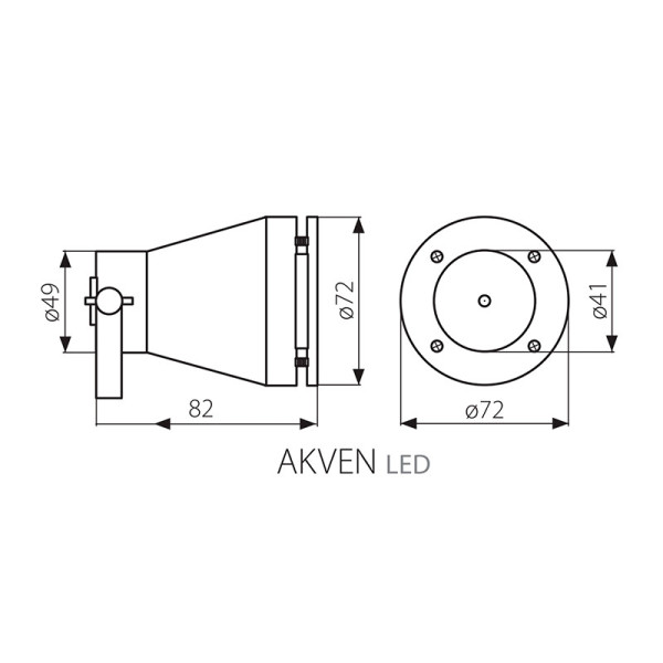 Уличный светильник KANLUX Akven LED (25720), 100013378