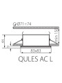 Точковий світильник KANLUX Qules AC L-C (26302) , 100012875