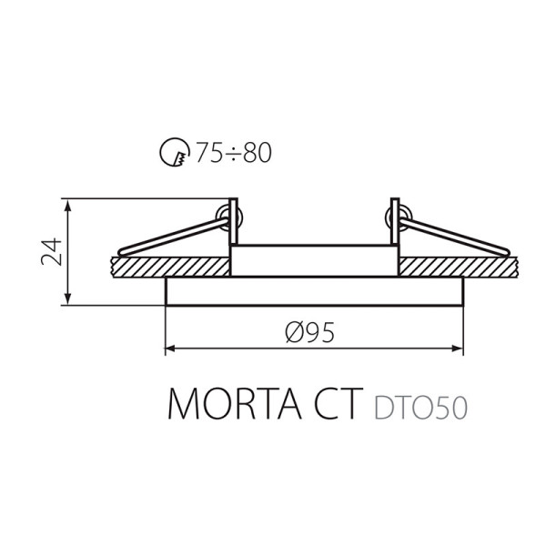 Точечный светильник KANLUX Morta CT-DTO50-SR (26716), 100012931