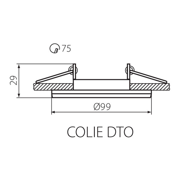 Точечный светильник KANLUX Colie DTO-W (26740), 100012957