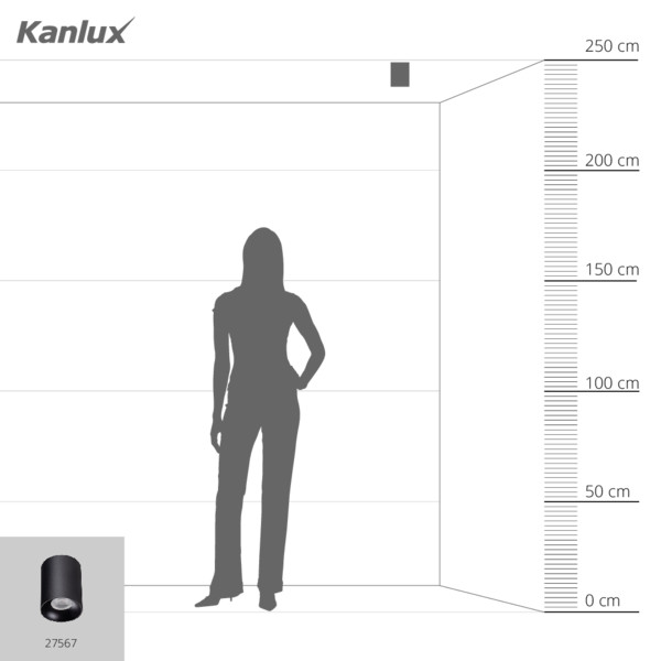 Точечный светильник KANLUX RITI GU10 B/B (27567), 100024811