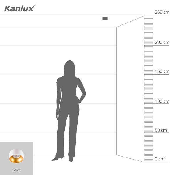 Точечный светильник KANLUX MINI RITI GU10 W/G (27576), 100024746