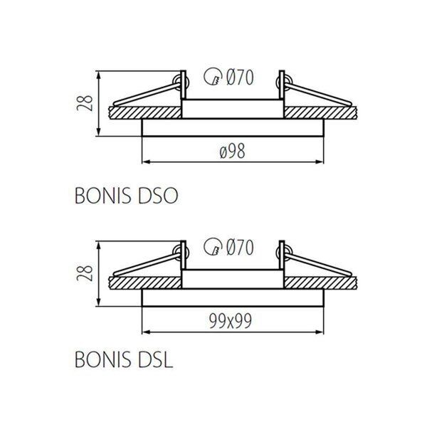 Точечный светильник KANLUX Bonis Dso-c (28701), 100024657