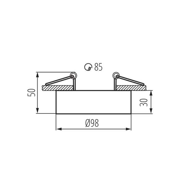 Точечный светильник KANLUX MINI BORD DLP-50-B (28783), 100024662