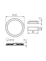 Світильник KANLUX типу downlight ROUNDA V2LED 12W-NW-W (28931) , 100024606