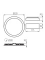 Светодиодный светильник KANLUX downlight ROUNDA V2LED18W-WW-W (28935), 100024609