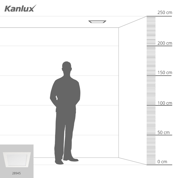 Світильник KANLUX типу downlight KATRO V2LED 24W-NW-W (28945) , 100024615