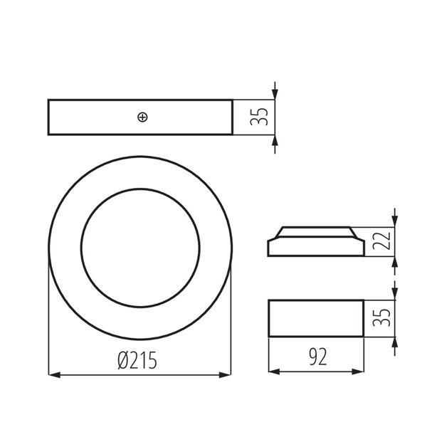 Світильник KANLUX типу downlight CARSA V2LED 18W-NW-W (28949) , 100024630