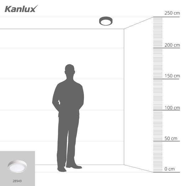 Світильник KANLUX типу downlight CARSA V2LED 18W-NW-W (28949) , 100024630