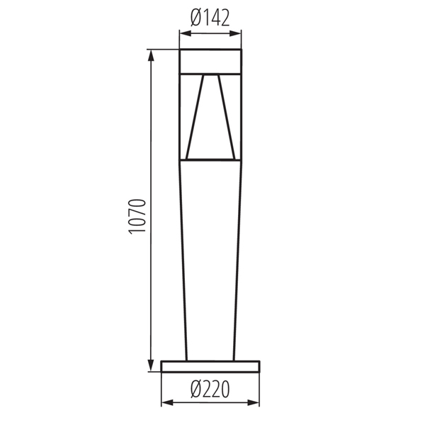 Вуличний світильник KANLUX INVO TR 107-O-GR (29177) , 100024629