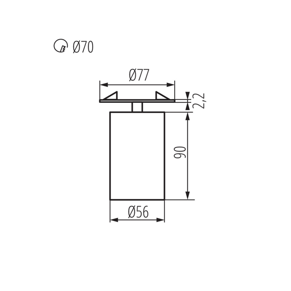 Точечный светильник KANLUX CHIRO GU10 DTO-B (29311), 100024729