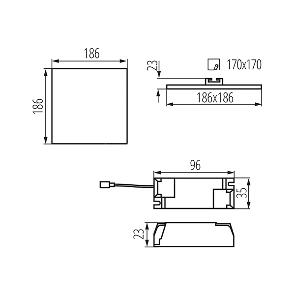 Точечный светильник KANLUX AREL LED DL 20W-WW (29595), 100024751